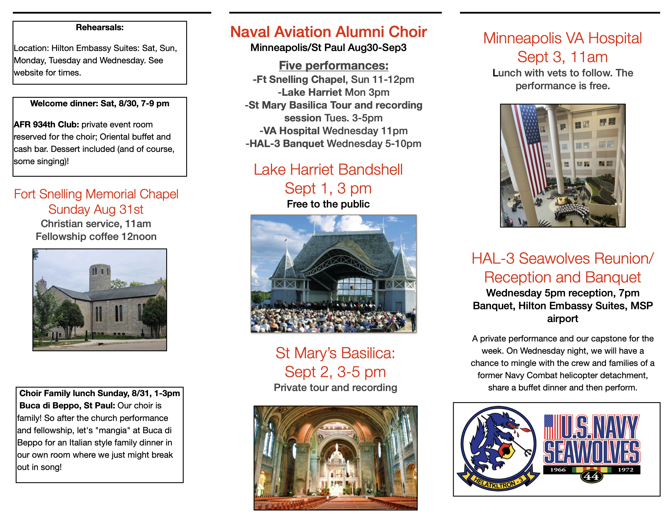 Minneapolis/St. Paul Choir Reunion in Four Weeks
