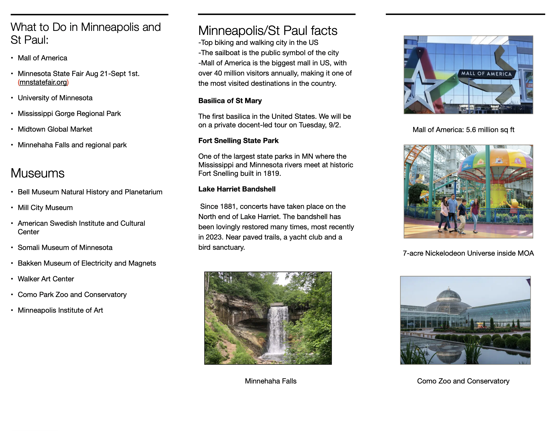 What to do in Minneapolis and St Paul